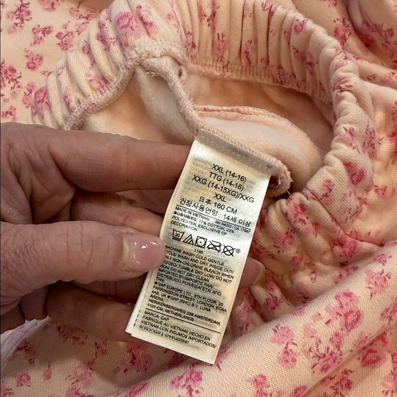 NWT GAP x Love Shack Fancy Pink Floral Hoodie and Joggers Sz XXL - Picture 11 of 13